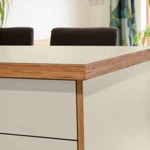 Formica Pumice F7858  Matte58 Laminate 1 side Birch Ply Worktop Island  3030x1200x32mm
