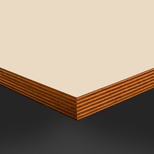 Formica Sandstone F2833 Matte58 Laminate 1 side Birch Ply Table Top (Pack of 10) 596x596x20mm