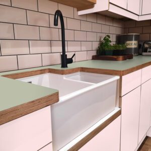 Formica Seed F5344 Matte58 Laminate 1 side Birch Ply Worktop (Pair) 2x3030x640x32mm