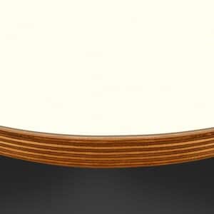 Formica Sno White F2296 Matte58 Laminate 1 side Birch Ply Round Table Top (Pack of 10) 596mm diameter x 20mm