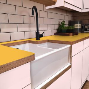 Formica Sol F3209 Matte58 Laminate 1 side Birch Ply Worktop (Pair) 2x3030x640x32mm