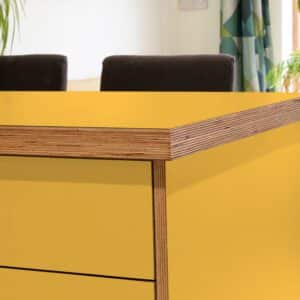 Formica Sol F3209 Matte58 Laminate 1 side Birch Ply Worktop Island  3030x1200x32mm