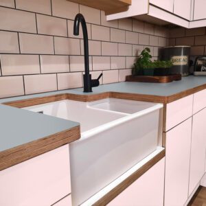Formica Sparta F0189  Matte58 Laminate 1 side Birch Ply Worktop (Pair) 2x3030x640x32mm