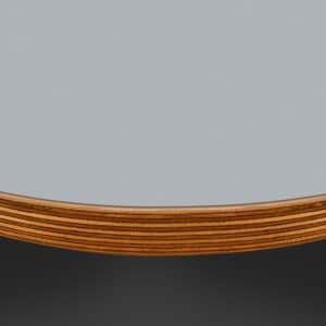 L & P Grey 018 Satin Laminate 1 Side Birch Ply Round Table Top (Pack of 10) 596mm diameter x 20mm