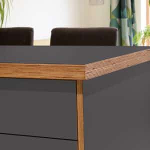 Formica Storm F7912 Matte58 Laminate 1 side Birch Ply Worktop Island  3030x1200x32mm