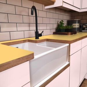 Formica Tenere F1803 Matte58 Laminate 1 side Birch Ply Worktop (Pair) 2x3030x640x32mm