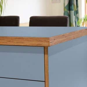 Formica Thistle F7880 Matte58 Laminate 1 side Birch Ply Worktop Island  3030x1200x32mm