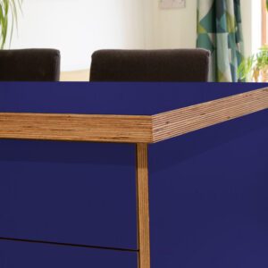 Formica Ultramarine F2483 Matte58 Laminate 1 side Birch Ply Worktop Island  3030x1200x32mm