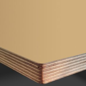 L & P Gold 002  Gloss Laminate Faced Birch Ply Furniture Board 3030x1200x20mm