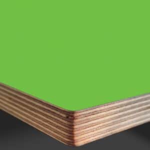L & P Green 009 Satin Laminate Faced Birch Ply Furniture Board 3030x1200x20mm