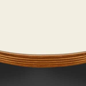 L & P Grey 007 Satin Laminate 1 Side Birch Ply Round Table Top (Pack of 10) 596mm diameter x 20mm