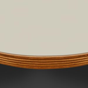 L & P Grey 022 Satin Laminate 1 Side Birch Ply Round Table Top (Pack of 10) 596mm diameter x 20mm