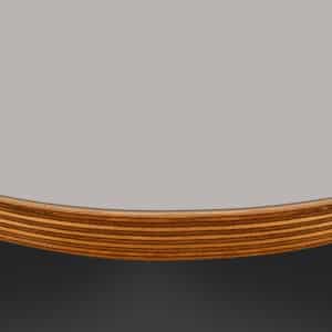 L & P Grey 027 Satin Laminate 1 Side Birch Ply Round Table Top (Pack of 10) 596mm diameter x 20mm