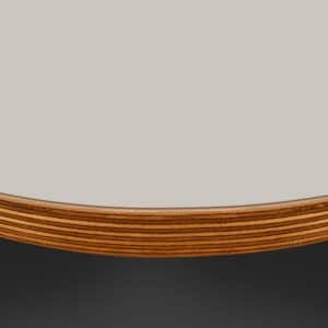 L & P Grey 028 Satin Laminate 1 Side Birch Ply Round Table Top (Pack of 10) 596mm diameter x 20mm