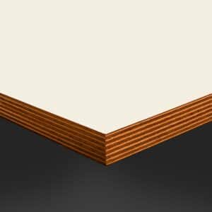 L & P Grey 007  Satin Laminate 1 side Birch Ply Table Top (Pack of 10) 596x596x20mm
