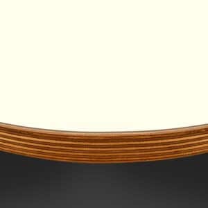 L & P White 004 Satin Laminate 1 Side Birch Ply Round Table Top (Pack of 10) 596mm diameter x 20mm