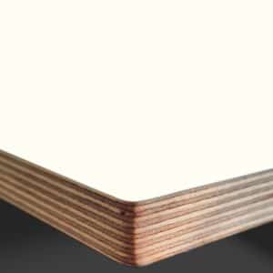 L & P White 003 Matt Laminate Faced Birch Ply Furniture Board 3030x1200x20mm