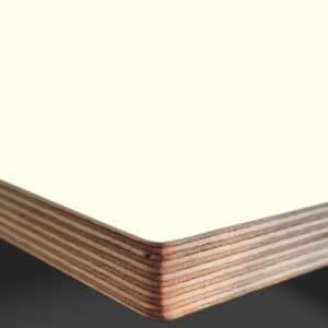 L & P White 004  Satin Laminate Faced Birch Ply Furniture Board 3030x1200x20mm