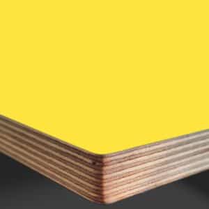 L & P Yellow 004  Satin Laminate Faced Birch Ply Furniture Board 3030x1200x20mm